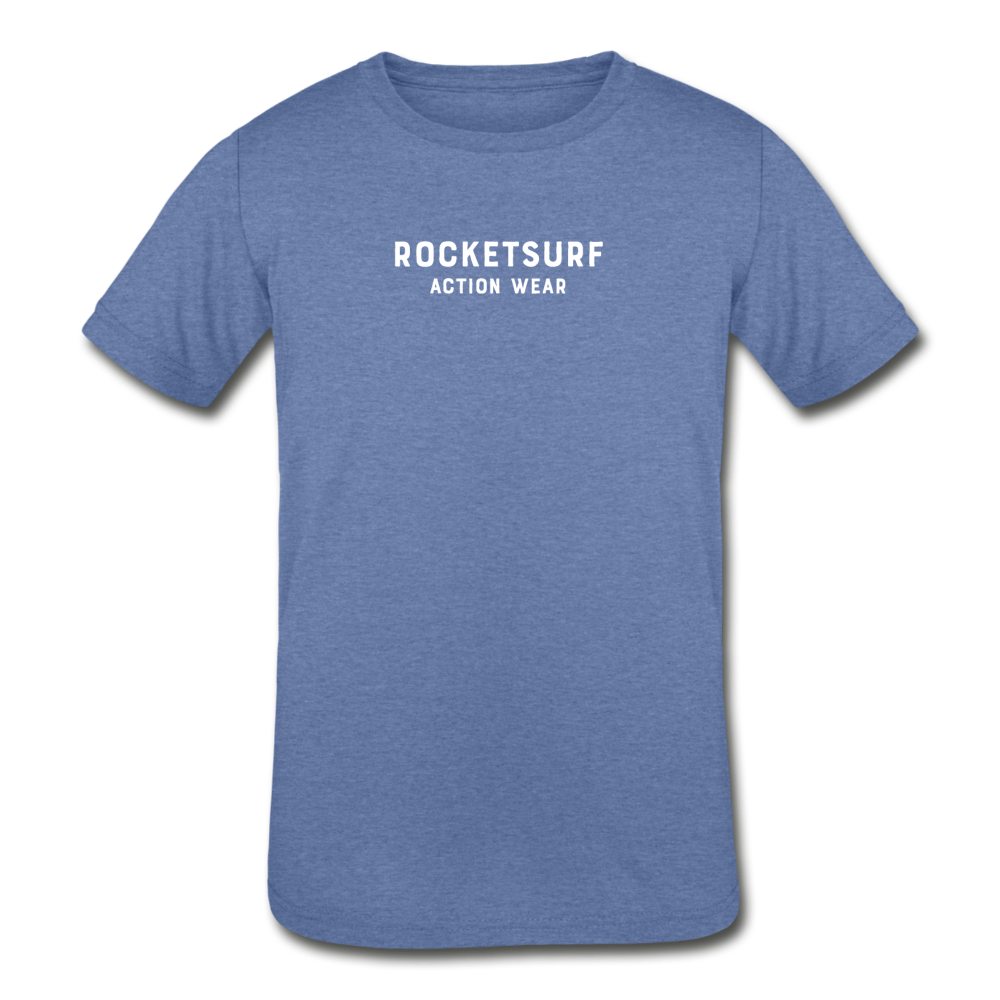 Kids' Tri-Blend T-Shirt - RocketSurf Logo - heather Blue