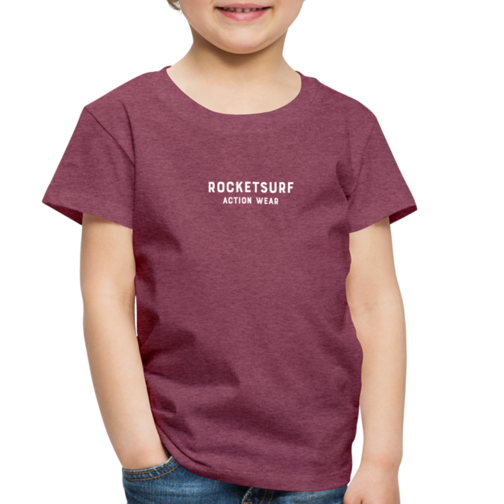 Toddler Premium T-Shirt - RocketSurf Logo - heather burgundy