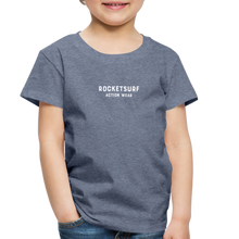 Cargar imagen en el visor de la galería, Toddler Premium T-Shirt - RocketSurf Logo - heather blue