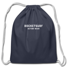 Cargar imagen en el visor de la galería, Cotton Drawstring Bag - RocketSurf Logo - navy