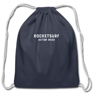 Cotton Drawstring Bag - RocketSurf Logo - navy