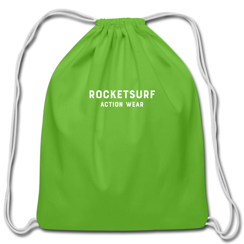 Cotton Drawstring Bag - RocketSurf Logo - clover