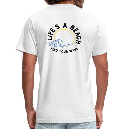 Unisex 2-Sided Design T-Shirt -  Life's A Beach - white