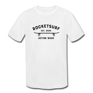 Kids' Moisture Wicking T-Shirt - Black Skate Club - white