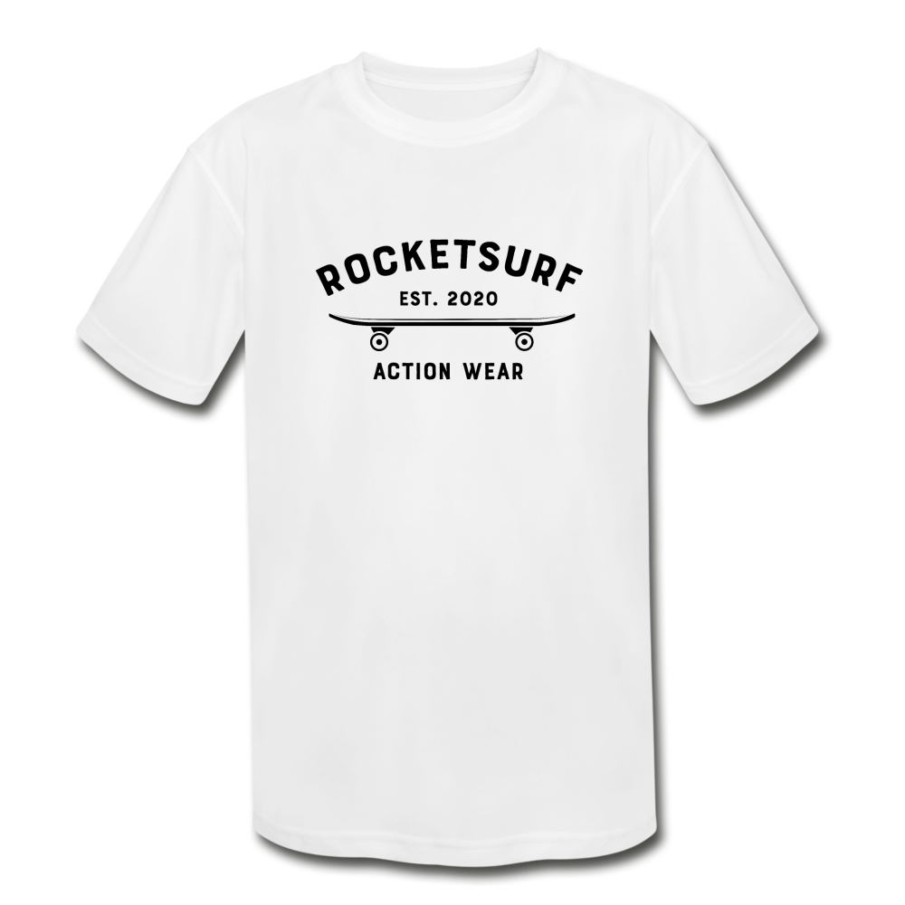 Kids' Moisture Wicking T-Shirt - Black Skate Club - white