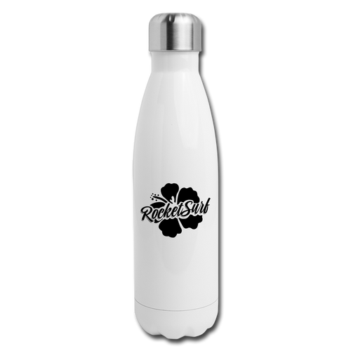 Insulated Stainless Steel Water Bottle - White - white