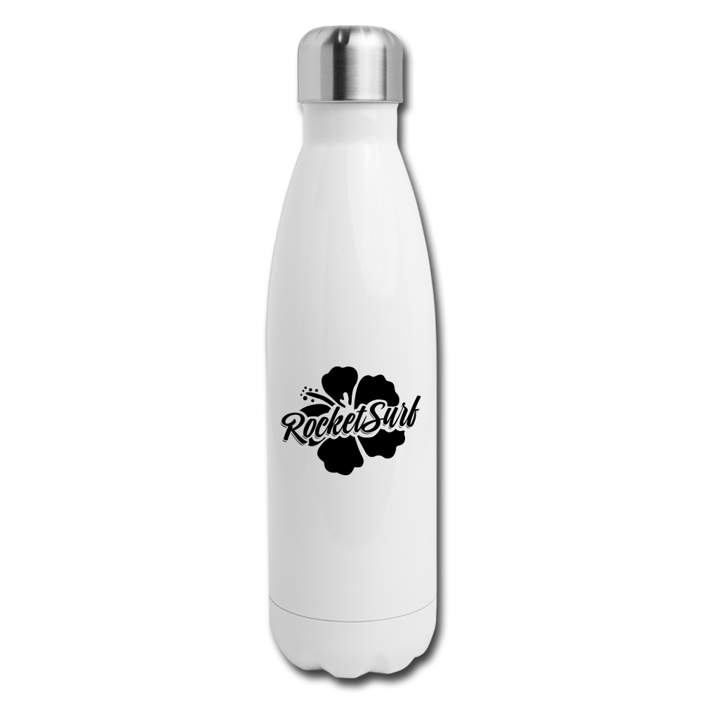 Insulated Stainless Steel Water Bottle - White - white