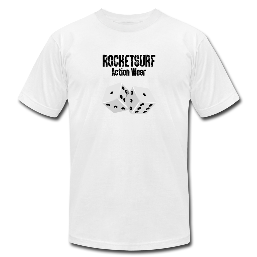 Unisex Skate T-Shirt - Dice - white