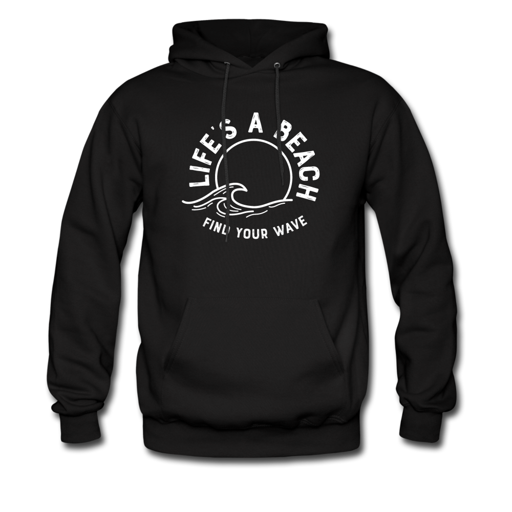 Life's A Beach Find Your Wave - Men's Hoodie - black
