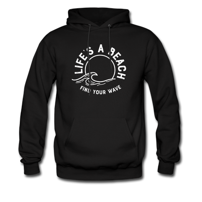Life's A Beach Find Your Wave - Men's Hoodie - black