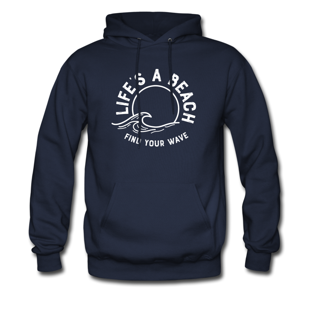 Life's A Beach Find Your Wave - Men's Hoodie - navy
