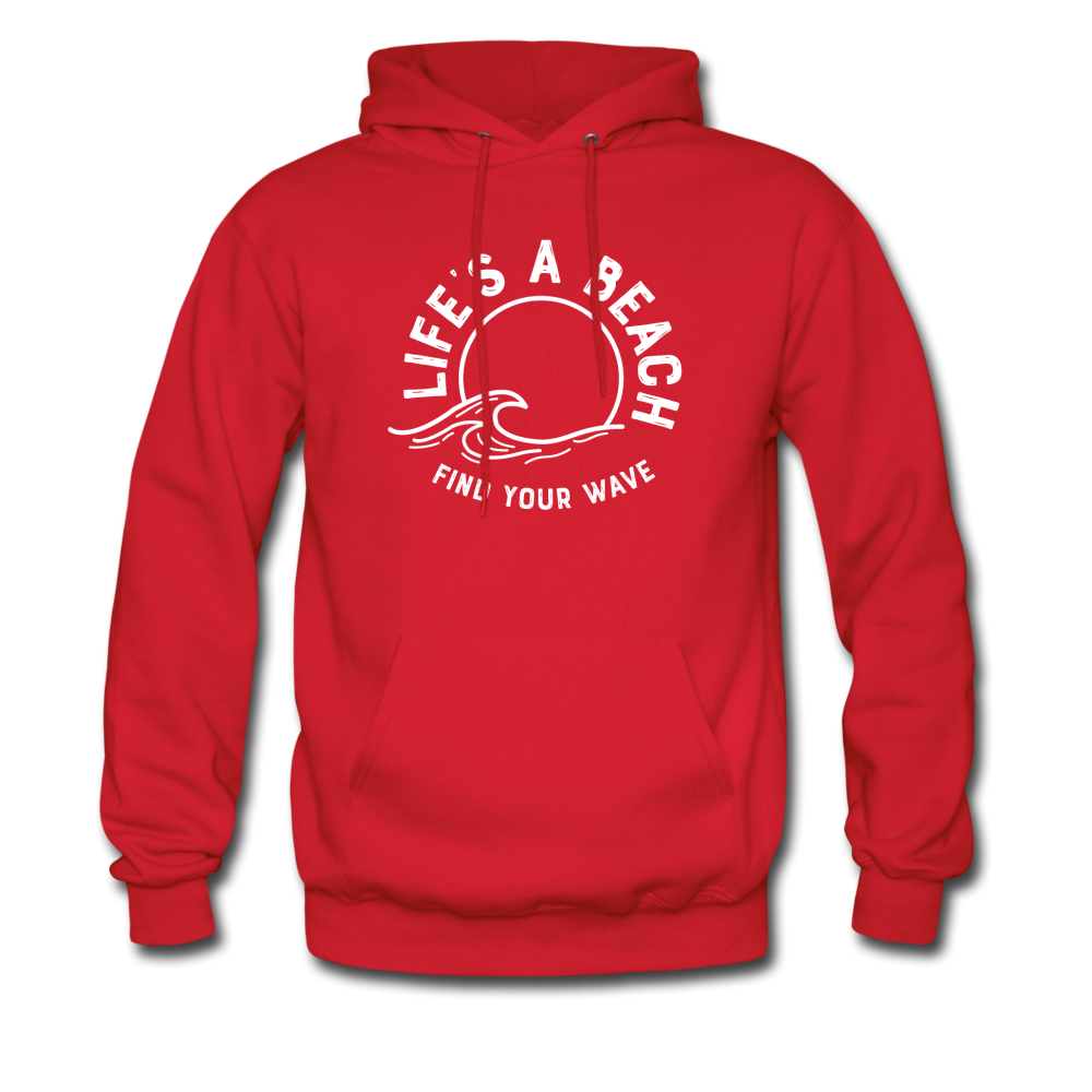 Life's A Beach Find Your Wave - Men's Hoodie - red