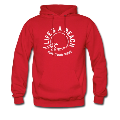 Life's A Beach Find Your Wave - Men's Hoodie - red