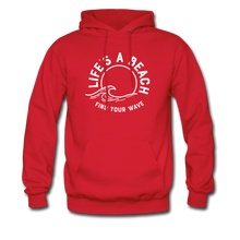 Charger l&#39;image dans la galerie, Life&#39;s A Beach Find Your Wave - Men&#39;s Hoodie - red