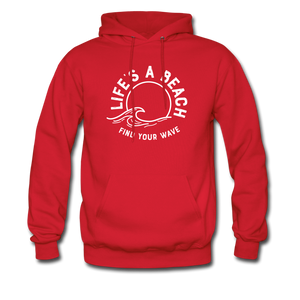 Life's A Beach Find Your Wave - Men's Hoodie - red