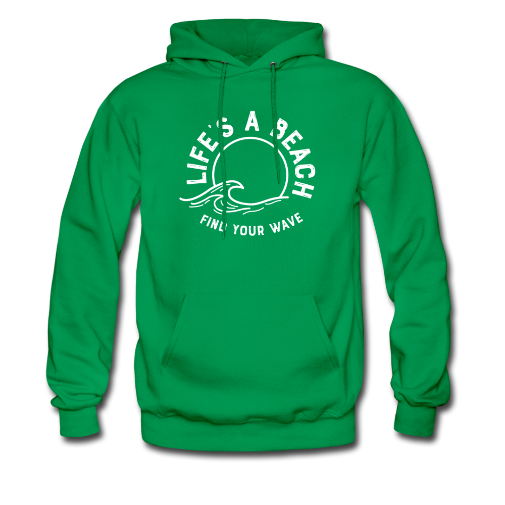 Life's A Beach Find Your Wave - Men's Hoodie - kelly green