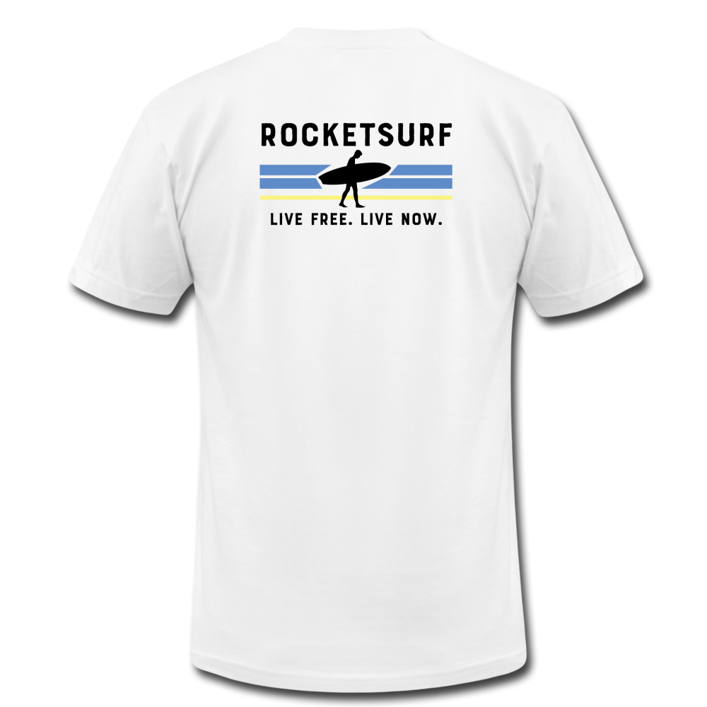 Live Free Live Now Unisex Jersey T-Shirt - white