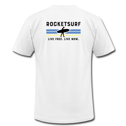 Live Free Live Now Unisex Jersey T-Shirt - white