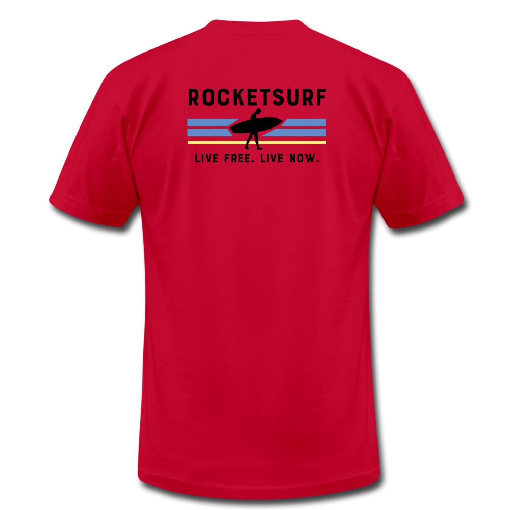 Live Free Live Now Unisex Jersey T-Shirt - red
