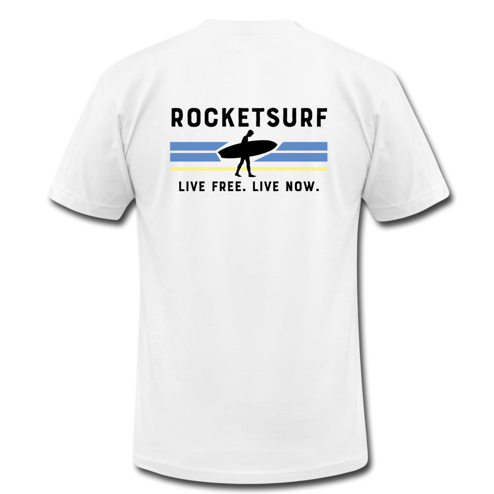 Live Free Live Now Unisex Jersey T-Shirt - white