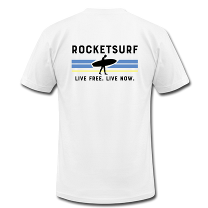 Live Free Live Now Unisex Jersey T-Shirt - white