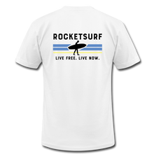 Load image into Gallery viewer, Live Free Live Now Unisex Jersey T-Shirt - white